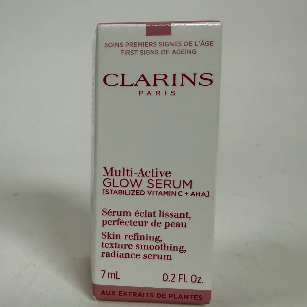 Clarins Serum Multi-Active Glow Vitamin C AHA Radiance Travel Size 7ml 0.2oz New